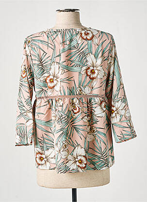 Blouse imprimé fleurs manches 3/4 rose GRACE & MILA femme