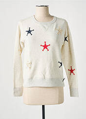 Sweat-shirt beige SCOTCH & SODA pour femme seconde vue