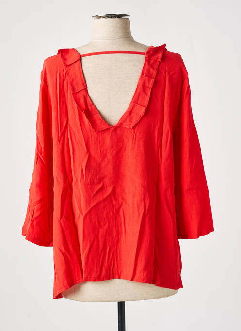 Blouse rouge ICHI pour femme