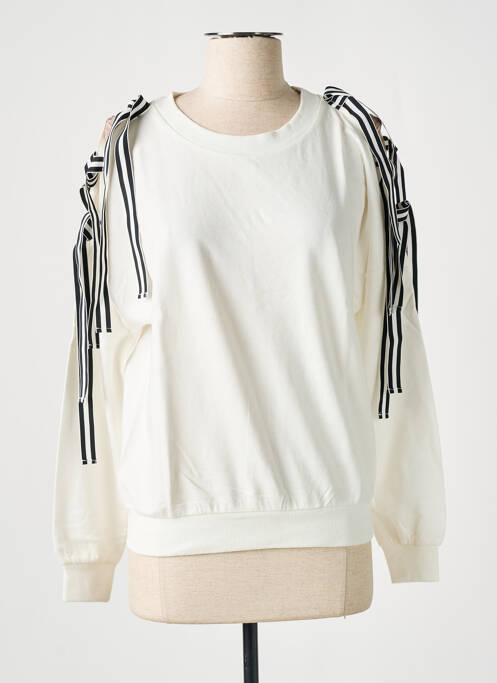 Sweat-shirt blanc LILI SIDONIO pour fille