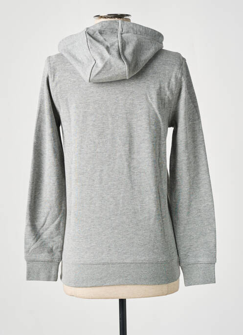 Sweat-shirt à capuche col v manches longues gris KAPPA femme