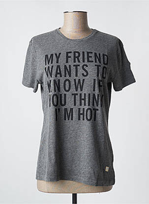T-shirt sérigraphie manches courtes gris DN.SIXTY SEVEN femme