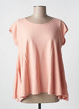 T-shirt stretch manches courtes rose PLEASE femme