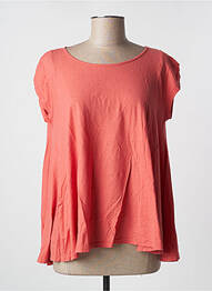 T-shirt stretch manches courtes orange PLEASE femme