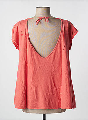T-shirt stretch manches courtes orange PLEASE femme