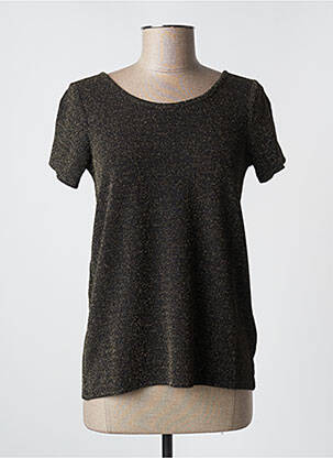 Pull coupe cintrée manches courtes or SCHOOL RAG femme