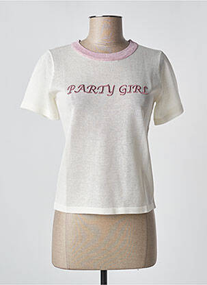 Pull coupe cintrée manches courtes rose LILI SIDONIO femme