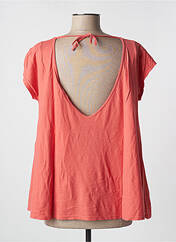 T-shirt orange PLEASE pour femme seconde vue