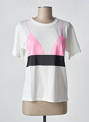 T-shirt coupe droite manches courtes blanc LILI SIDONIO femme
