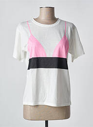 T-shirt coupe droite manches courtes blanc LILI SIDONIO femme