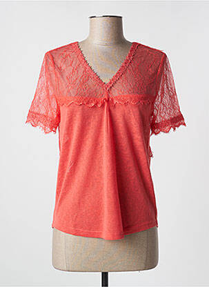Top coupe fluide manches courtes orange GRACE & MILA femme