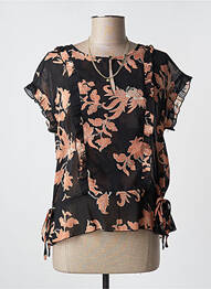 Blouse légère et transparente manches courtes noir SCOTCH & SODA femme