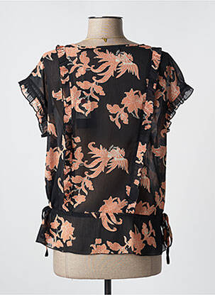 Blouse légère et transparente manches courtes noir SCOTCH & SODA femme
