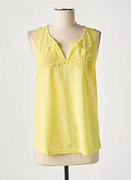 Top stretch sans manche jaune GRACE & MILA femme