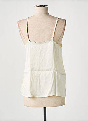 Top manches bretelles ajustables sans manche beige ICHI femme