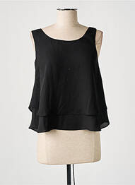 Top coupe fluide sans manche noir MOLLY BRACKEN femme