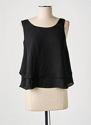 Top coupe fluide sans manche noir MOLLY BRACKEN femme