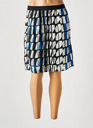 Jupe mi-longue doublure textile bleu LA FEE MARABOUTEE femme