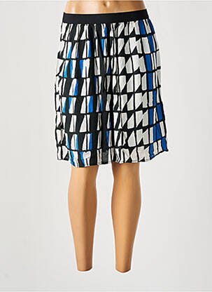 Jupe mi-longue doublure textile bleu LA FEE MARABOUTEE femme