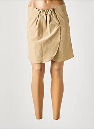 Jupe mi-longue taille normale beige SCHOOL RAG femme