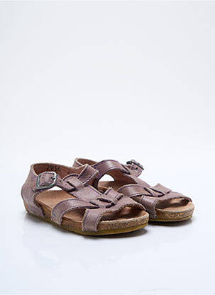 Sandales/nu pieds matière lisse bout ouvert violet DU PAREIL AU MÊME fille