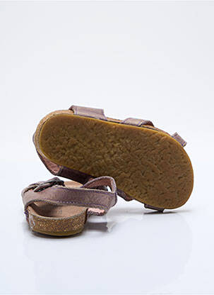 Sandales/nu pieds tissage satiné bout ouvert violet DU PAREIL AU MÊME fille