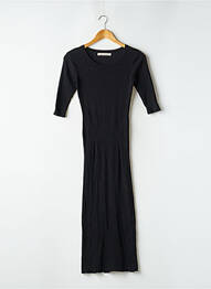 Robe longue manches courtes manches courtes noir ADC PANACHER femme