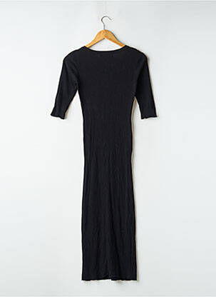 Robe longue manches courtes manches courtes noir ADC PANACHER femme