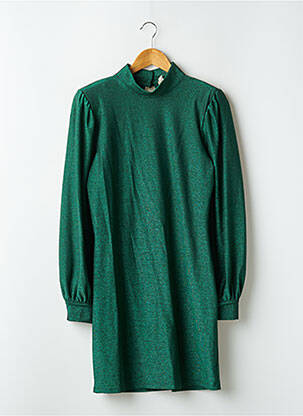 Robe mi-longue manches longues manches longues vert EASY CLOTHES femme