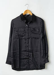 Chemisier coupe cintrée manches longues noir SANS MARQUE femme