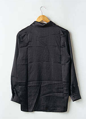 Chemisier coupe cintrée manches longues noir SANS MARQUE femme