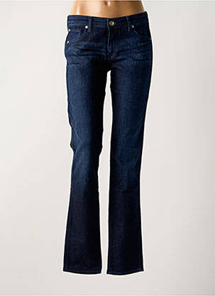 Jeans coupe slim tissage brut taille normale bleu purple and pink femme
