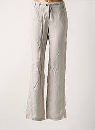 Pantalon droit fermeture zippée sous rabat boutonné taille normale gris SALT & PEPPER femme