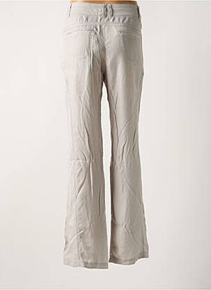 Pantalon droit fermeture zippée sous rabat boutonné taille normale gris SALT & PEPPER femme