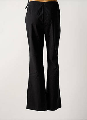 Pantalon droit tissage popeline taille haute noir LOLA femme