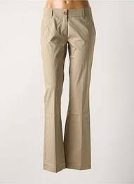 Pantalon droit tissage popeline taille normale vert LOLA femme