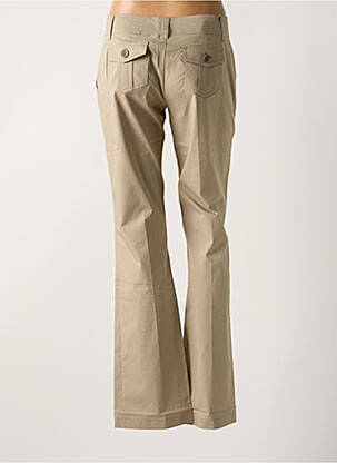 Pantalon droit tissage popeline taille normale vert LOLA femme