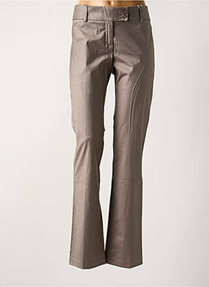 Pantalon droit taille à pinces taille basse gris LOLA femme