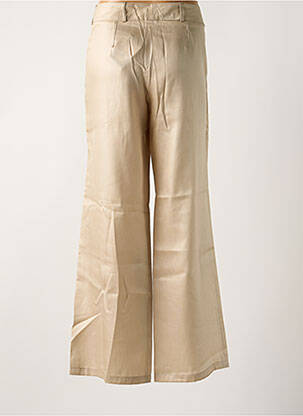 Pantalon large taille à pinces taille normale beige ONE STEP femme
