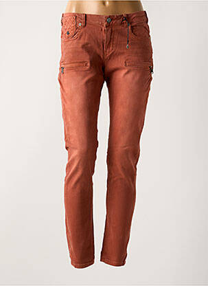 Jeans coupe slim taille basse taille basse orange MAISON SCOTCH femme