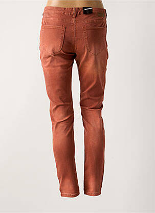 Jeans coupe slim stretch taille basse orange MAISON SCOTCH femme