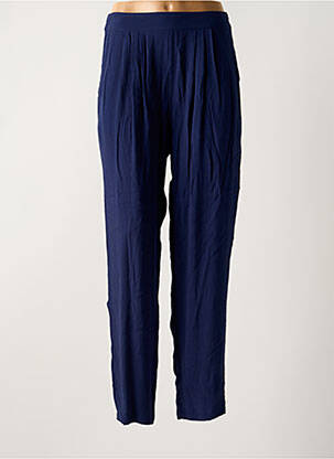 Pantalon droit taille haute taille haute bleu DES PETITS HAUTS femme