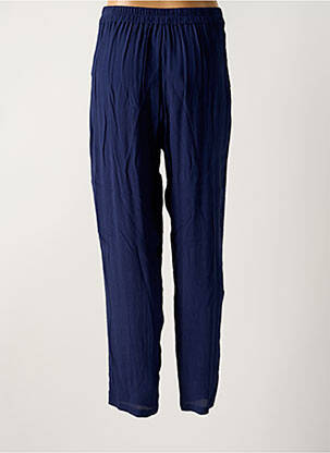 Pantalon droit taille haute taille haute bleu DES PETITS HAUTS femme