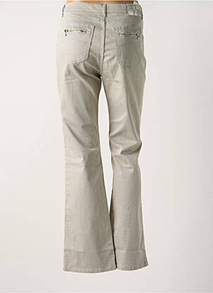 Pantalon droit tissage popeline taille haute gris IMPAQT femme