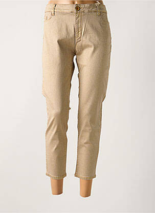 Pantalon 7/8 stretch taille normale or MAYJUNE femme