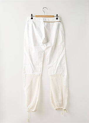 Pantalon 7/8 tissage popeline taille normale blanc OHDD femme