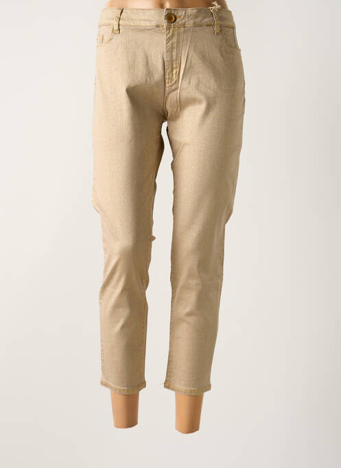 Pantalon 7/8 stretch taille normale or MAYJUNE femme