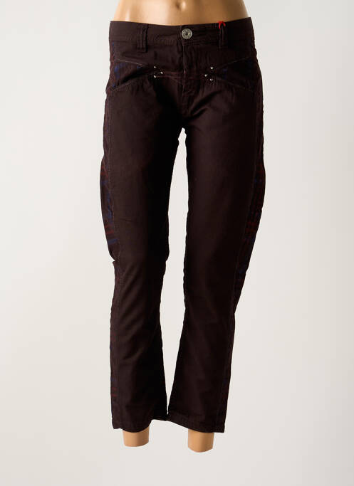 Pantalon 7/8 marron MARITHE & FRANCOIS GIRBAUD pour femme