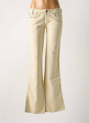 Pantalon flare taille basse taille basse beige 49958051 femme