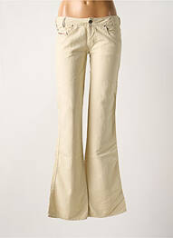 Pantalon flare taille basse taille basse beige 49958051 femme